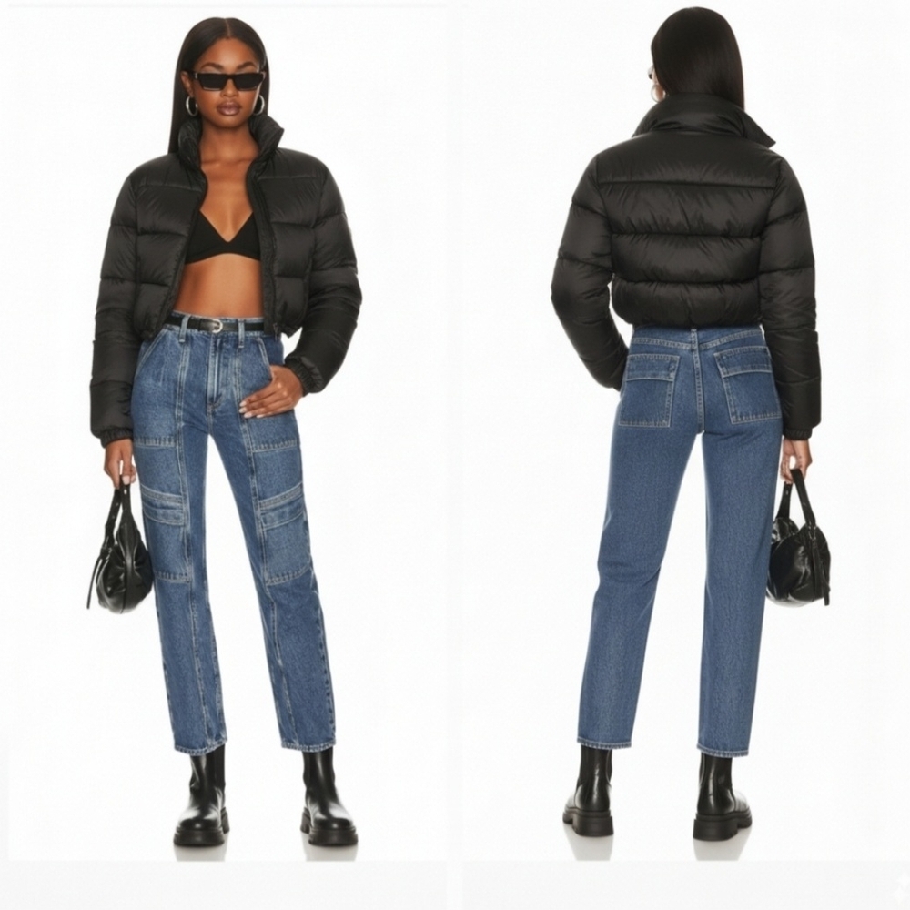 Agolde Cropped Cooper Cargo in Regulation Size 23-24 - Picture 6 of 10